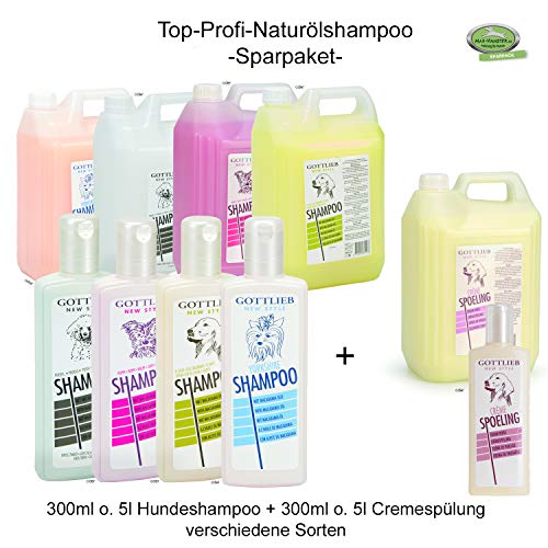 MAX HAMSTER SPARPACK: 2X 300ml Gottlieb Hundeshampoo und Cremespülung | Naturölshampoo | Spitzen-Profi-Qualität | Beeztees (für Welpen + Cremespülung, 300ml) von MAX HAMSTER