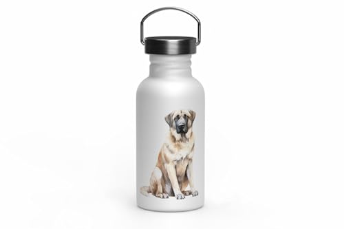 MAXIKIWI - Einwandige Edelstahl-Trinkflasche mit Schraubverschluss und Griff, nicht isoliert, leicht, BPA-frei, auslaufsicher, Hunderasse, 500 ml MAXIKIWI - Einwandige Edelstahl-Trinkflasche mit Schraubverschluss und Griff, nicht isoliert, leicht, BPA-frei, auslaufsicher, Hunderasse, 500 ml von MAXIKIWI