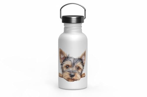 MAXIKIWI - Einwandige Edelstahl-Trinkflasche mit Schraubverschluss und Griff, nicht isoliert, leicht, BPA-frei, auslaufsicher – Peeking Dog Breed – 500 ml MAXIKIWI - Einwandige Edelstahl-Trinkflasche mit Schraubverschluss und Griff, nicht isoliert, leicht, BPA-frei, auslaufsicher – Peeking Dog Breed – 500 ml von MAXIKIWI