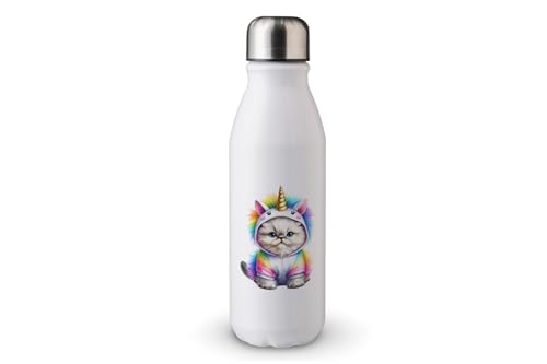 MAXIKIWI - Einwandige Wasserflasche mit Schraubverschluss, nicht isoliert, leichtes Aluminium, BPA-frei, auslaufsicher, Einhorn-Kostüm für Katzen, 500 ml MAXIKIWI - Einwandige Wasserflasche mit Schraubverschluss, nicht isoliert, leichtes Aluminium, BPA-frei, auslaufsicher, Einhorn-Kostüm für Katzen, 500 ml von MAXIKIWI