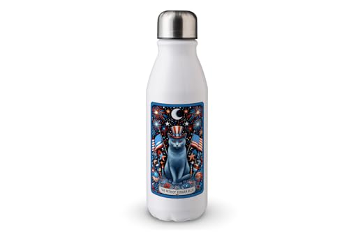 MAXIKIWI - Einwandige Wasserflasche mit Schraubverschluss, nicht isoliert, leichtes Aluminium, BPA-frei, auslaufsicher, Happy 4th Of Juli Cat - 500 ml MAXIKIWI - Einwandige Wasserflasche mit Schraubverschluss, nicht isoliert, leichtes Aluminium, BPA-frei, auslaufsicher, Happy 4th Of Juli Cat - 500 ml von MAXIKIWI