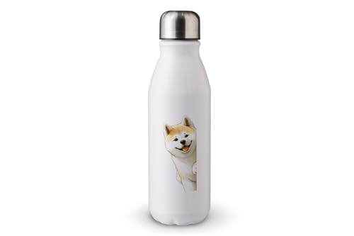 MAXIKIWI - Einwandige Wasserflasche mit Schraubverschluss, nicht isoliert, leichtes Aluminium, BPA-frei, auslaufsicher, Hund schaut um die Ecke – 500 ml MAXIKIWI - Einwandige Wasserflasche mit Schraubverschluss, nicht isoliert, leichtes Aluminium, BPA-frei, auslaufsicher, Hund schaut um die Ecke – 500 ml von MAXIKIWI