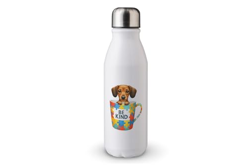 MAXIKIWI - Einwandige Wasserflasche mit Schraubverschluss, nicht isoliert, leichtes Aluminium, BPA-frei, auslaufsicher, Hunde-Bewusstsein für Autismus, 500 ml MAXIKIWI - Einwandige Wasserflasche mit Schraubverschluss, nicht isoliert, leichtes Aluminium, BPA-frei, auslaufsicher, Hunde-Bewusstsein für Autismus, 500 ml von MAXIKIWI