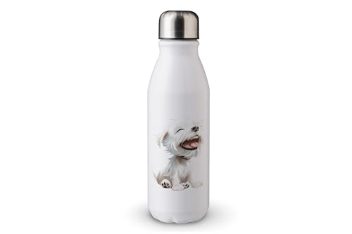 MAXIKIWI - Einwandige Wasserflasche mit Schraubverschluss, nicht isoliert, leichtes Aluminium, BPA-frei, auslaufsicher, Hundekarikaturgrafiken, 500 ml MAXIKIWI - Einwandige Wasserflasche mit Schraubverschluss, nicht isoliert, leichtes Aluminium, BPA-frei, auslaufsicher, Hundekarikaturgrafiken, 500 ml von MAXIKIWI