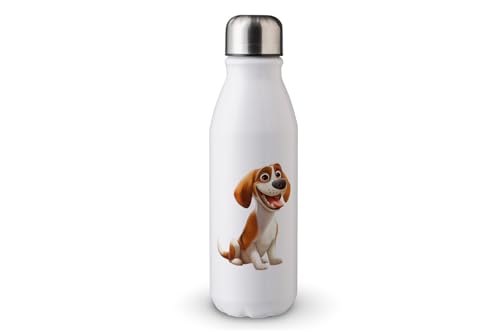 MAXIKIWI - Einwandige Wasserflasche mit Schraubverschluss, nicht isoliert, leichtes Aluminium, BPA-frei, auslaufsicher, Hundekarikaturgrafiken, 500 ml MAXIKIWI - Einwandige Wasserflasche mit Schraubverschluss, nicht isoliert, leichtes Aluminium, BPA-frei, auslaufsicher, Hundekarikaturgrafiken, 500 ml von MAXIKIWI
