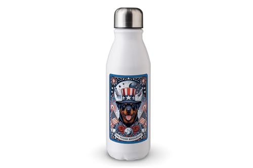 MAXIKIWI - Einwandige Wasserflasche mit Schraubverschluss, nicht isoliert, leichtes Aluminium, BPA-frei, auslaufsicher, Hundekarte 4. Juli, 500 ml MAXIKIWI - Einwandige Wasserflasche mit Schraubverschluss, nicht isoliert, leichtes Aluminium, BPA-frei, auslaufsicher, Hundekarte 4. Juli, 500 ml von MAXIKIWI