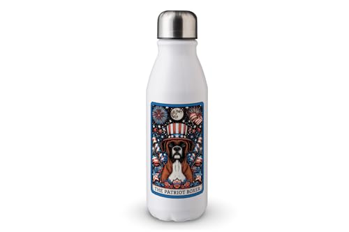 MAXIKIWI - Einwandige Wasserflasche mit Schraubverschluss, nicht isoliert, leichtes Aluminium, BPA-frei, auslaufsicher, Hundekarte 4. Juli, 500 ml MAXIKIWI - Einwandige Wasserflasche mit Schraubverschluss, nicht isoliert, leichtes Aluminium, BPA-frei, auslaufsicher, Hundekarte 4. Juli, 500 ml von MAXIKIWI