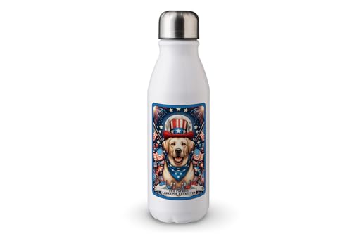 MAXIKIWI - Einwandige Wasserflasche mit Schraubverschluss, nicht isoliert, leichtes Aluminium, BPA-frei, auslaufsicher, Hundekarte 4. Juli, 500 ml MAXIKIWI - Einwandige Wasserflasche mit Schraubverschluss, nicht isoliert, leichtes Aluminium, BPA-frei, auslaufsicher, Hundekarte 4. Juli, 500 ml von MAXIKIWI