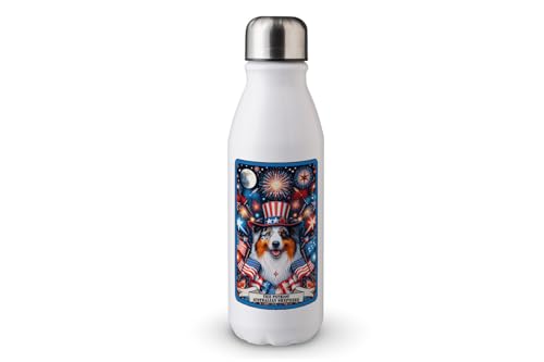 MAXIKIWI - Einwandige Wasserflasche mit Schraubverschluss, nicht isoliert, leichtes Aluminium, BPA-frei, auslaufsicher, Hundekarte 4. Juli, 500 ml MAXIKIWI - Einwandige Wasserflasche mit Schraubverschluss, nicht isoliert, leichtes Aluminium, BPA-frei, auslaufsicher, Hundekarte 4. Juli, 500 ml von MAXIKIWI