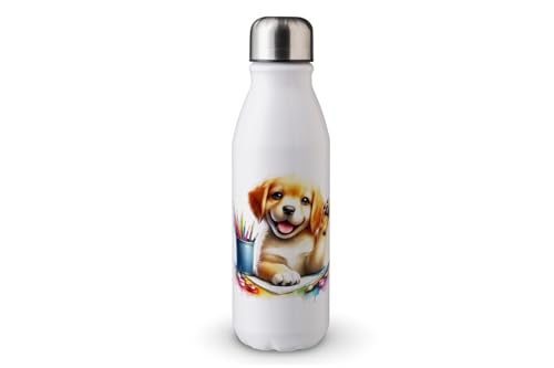MAXIKIWI - Einwandige Wasserflasche mit Schraubverschluss, nicht isoliert, leichtes Aluminium, BPA-frei, auslaufsicher, Hundemotiv 1-500 ml MAXIKIWI - Einwandige Wasserflasche mit Schraubverschluss, nicht isoliert, leichtes Aluminium, BPA-frei, auslaufsicher, Hundemotiv 1-500 ml von MAXIKIWI