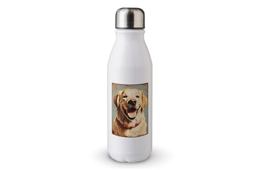 MAXIKIWI - Einwandige Wasserflasche mit Schraubverschluss, nicht isoliert, leichtes Aluminium, BPA-frei, auslaufsicher, Hundeporträt, Vintage, 500 ml MAXIKIWI - Einwandige Wasserflasche mit Schraubverschluss, nicht isoliert, leichtes Aluminium, BPA-frei, auslaufsicher, Hundeporträt, Vintage, 500 ml von MAXIKIWI