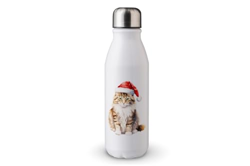 MAXIKIWI - Einwandige Wasserflasche mit Schraubverschluss, nicht isoliert, leichtes Aluminium, BPA-frei, auslaufsicher, Katzen-Weihnachtskollektion, 500 ml MAXIKIWI - Einwandige Wasserflasche mit Schraubverschluss, nicht isoliert, leichtes Aluminium, BPA-frei, auslaufsicher, Katzen-Weihnachtskollektion, 500 ml von MAXIKIWI