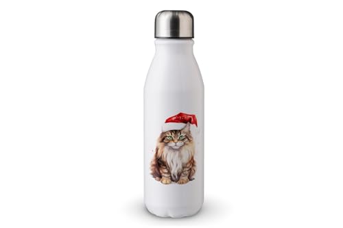 MAXIKIWI - Einwandige Wasserflasche mit Schraubverschluss, nicht isoliert, leichtes Aluminium, BPA-frei, auslaufsicher, Katzen-Weihnachtskollektion, 500 ml MAXIKIWI - Einwandige Wasserflasche mit Schraubverschluss, nicht isoliert, leichtes Aluminium, BPA-frei, auslaufsicher, Katzen-Weihnachtskollektion, 500 ml von MAXIKIWI
