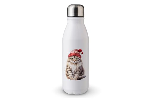 MAXIKIWI - Einwandige Wasserflasche mit Schraubverschluss, nicht isoliert, leichtes Aluminium, BPA-frei, auslaufsicher, Katzen-Weihnachtskollektion, 500 ml MAXIKIWI - Einwandige Wasserflasche mit Schraubverschluss, nicht isoliert, leichtes Aluminium, BPA-frei, auslaufsicher, Katzen-Weihnachtskollektion, 500 ml von MAXIKIWI