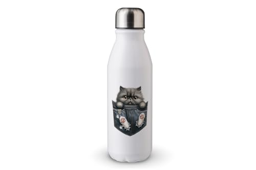 MAXIKIWI - Einwandige Wasserflasche mit Schraubverschluss, nicht isoliert, leichtes Aluminium, BPA-frei, auslaufsicher, Katzenpfoten-Shirt, 500 ml MAXIKIWI - Einwandige Wasserflasche mit Schraubverschluss, nicht isoliert, leichtes Aluminium, BPA-frei, auslaufsicher, Katzenpfoten-Shirt, 500 ml von MAXIKIWI