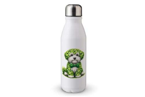 MAXIKIWI - Einwandige Wasserflasche mit Schraubverschluss, nicht isoliert, leichtes Aluminium, BPA-frei, auslaufsicher, Kleeblatt-Hundepatricks Day, 500 ml MAXIKIWI - Einwandige Wasserflasche mit Schraubverschluss, nicht isoliert, leichtes Aluminium, BPA-frei, auslaufsicher, Kleeblatt-Hundepatricks Day, 500 ml von MAXIKIWI