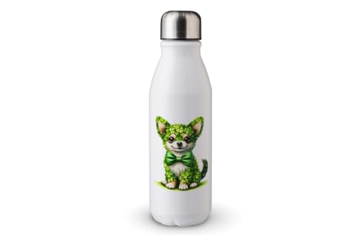 MAXIKIWI - Einwandige Wasserflasche mit Schraubverschluss, nicht isoliert, leichtes Aluminium, BPA-frei, auslaufsicher, Kleeblatt-Hundepatricks Day, 500 ml MAXIKIWI - Einwandige Wasserflasche mit Schraubverschluss, nicht isoliert, leichtes Aluminium, BPA-frei, auslaufsicher, Kleeblatt-Hundepatricks Day, 500 ml von MAXIKIWI