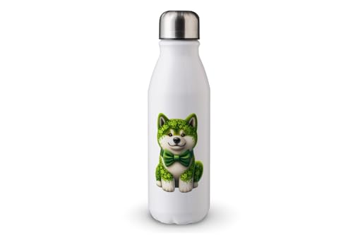 MAXIKIWI - Einwandige Wasserflasche mit Schraubverschluss, nicht isoliert, leichtes Aluminium, BPA-frei, auslaufsicher, Kleeblatt-Hundepatricks Day, 500 ml MAXIKIWI - Einwandige Wasserflasche mit Schraubverschluss, nicht isoliert, leichtes Aluminium, BPA-frei, auslaufsicher, Kleeblatt-Hundepatricks Day, 500 ml von MAXIKIWI