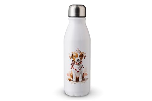 MAXIKIWI - Einwandige Wasserflasche mit Schraubverschluss, nicht isoliert, leichtes Aluminium, BPA-frei, auslaufsicher, Motiv: Weihnachtshunde, 1-500 ml MAXIKIWI - Einwandige Wasserflasche mit Schraubverschluss, nicht isoliert, leichtes Aluminium, BPA-frei, auslaufsicher, Motiv: Weihnachtshunde, 1-500 ml von MAXIKIWI