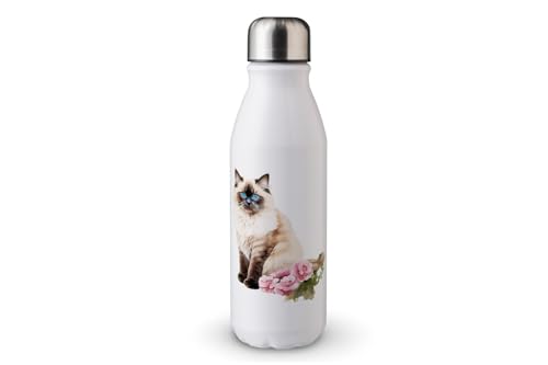 MAXIKIWI - Einwandige Wasserflasche mit Schraubverschluss, nicht isoliert, leichtes Aluminium, BPA-frei, auslaufsicher, Ragdoll-Katze im Garten, 500 ml MAXIKIWI - Einwandige Wasserflasche mit Schraubverschluss, nicht isoliert, leichtes Aluminium, BPA-frei, auslaufsicher, Ragdoll-Katze im Garten, 500 ml von MAXIKIWI