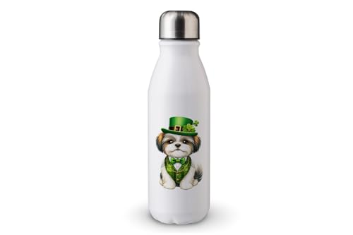 MAXIKIWI - Einwandige Wasserflasche mit Schraubverschluss, nicht isoliert, leichtes Aluminium, BPA-frei, auslaufsicher, St. Patricks Day Dogs - 500 ml MAXIKIWI - Einwandige Wasserflasche mit Schraubverschluss, nicht isoliert, leichtes Aluminium, BPA-frei, auslaufsicher, St. Patricks Day Dogs - 500 ml von MAXIKIWI