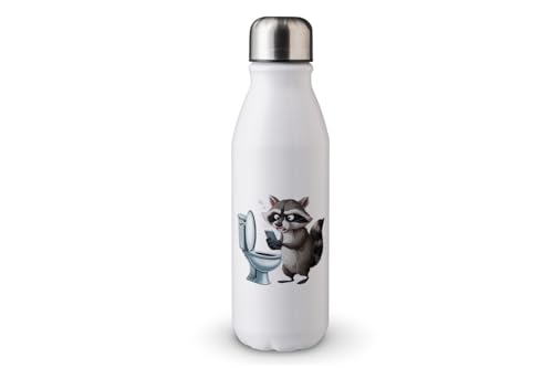 MAXIKIWI - Einwandige Wasserflasche mit Schraubverschluss, nicht isoliert, leichtes Aluminium, BPA-frei, auslaufsicher, Tiere auf Toilette mit Telefon, 500 ml MAXIKIWI - Einwandige Wasserflasche mit Schraubverschluss, nicht isoliert, leichtes Aluminium, BPA-frei, auslaufsicher, Tiere auf Toilette mit Telefon, 500 ml von MAXIKIWI