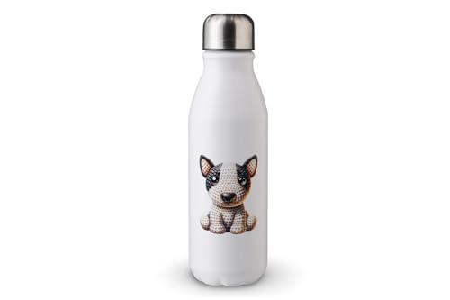 MAXIKIWI - Einwandige Wasserflasche mit Schraubverschluss, nicht isoliert, leichtes Aluminium, BPA-frei, auslaufsicher, gehäkelte Hundemuster, 500 ml MAXIKIWI - Einwandige Wasserflasche mit Schraubverschluss, nicht isoliert, leichtes Aluminium, BPA-frei, auslaufsicher, gehäkelte Hundemuster, 500 ml von MAXIKIWI