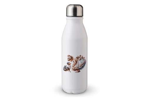 MAXIKIWI - Einwandige Wasserflasche mit Schraubverschluss, nicht isoliert, leichtes Aluminium, BPA-frei, auslaufsicher, kleines Mädchen mit Hunden, 500 ml MAXIKIWI - Einwandige Wasserflasche mit Schraubverschluss, nicht isoliert, leichtes Aluminium, BPA-frei, auslaufsicher, kleines Mädchen mit Hunden, 500 ml von MAXIKIWI