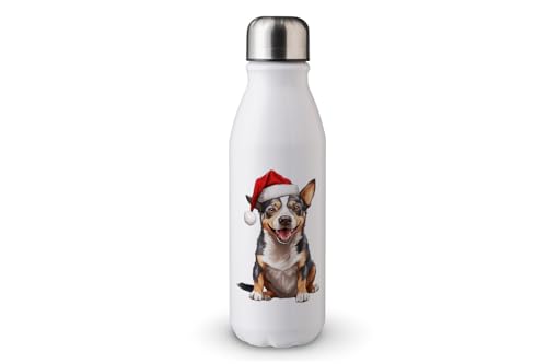 MAXIKIWI - Einwandige Wasserflasche mit Schraubverschluss, nicht isoliert, leichtes Aluminium, BPA-frei, auslaufsicher, lustiges Weihnachtshundteil, 500 ml MAXIKIWI - Einwandige Wasserflasche mit Schraubverschluss, nicht isoliert, leichtes Aluminium, BPA-frei, auslaufsicher, lustiges Weihnachtshundteil, 500 ml von MAXIKIWI