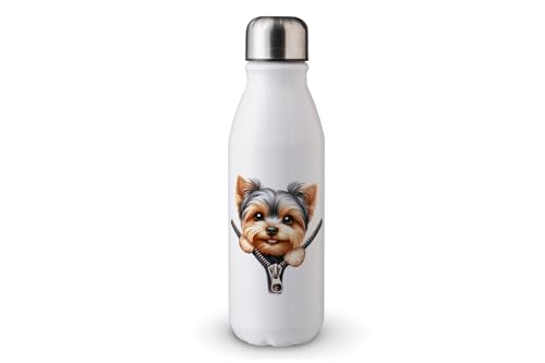 MAXIKIWI - Einwandige Wasserflasche mit Schraubverschluss, nicht isoliert, leichtes Aluminium, BPA-frei, auslaufsicher, niedliche Reißverschluss-Hunde, 500 ml MAXIKIWI - Einwandige Wasserflasche mit Schraubverschluss, nicht isoliert, leichtes Aluminium, BPA-frei, auslaufsicher, niedliche Reißverschluss-Hunde, 500 ml von MAXIKIWI