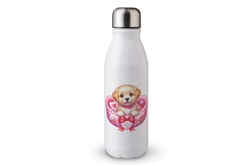 MAXIKIWI - Einwandige Wasserflasche mit Schraubverschluss, nicht isoliert, leichtes Aluminium, BPA-frei, auslaufsicher, süßer Hund, Valentinstag, 500 ml MAXIKIWI - Einwandige Wasserflasche mit Schraubverschluss, nicht isoliert, leichtes Aluminium, BPA-frei, auslaufsicher, süßer Hund, Valentinstag, 500 ml von MAXIKIWI