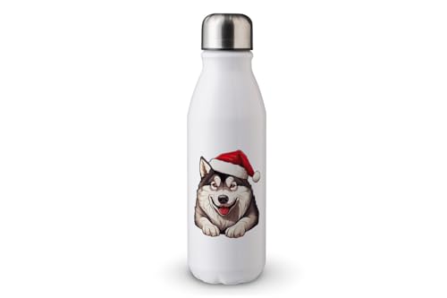 MAXIKIWI - Einwandige Wasserflasche mit Schraubverschluss, nicht isoliert, leichtes Aluminium, BPA-frei, auslaufsicher, weihnachtliche spuckende Hunde, 500 ml MAXIKIWI - Einwandige Wasserflasche mit Schraubverschluss, nicht isoliert, leichtes Aluminium, BPA-frei, auslaufsicher, weihnachtliche spuckende Hunde, 500 ml von MAXIKIWI