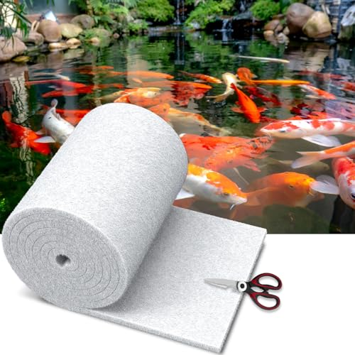 MAXTBEE Klassisches Teichfilter-Pad, 45,7 x 182,9 x 2,5 cm, weißes, dickeres wiederverwendbares, waschbares Pad, Fischteich-Filtermaterial für Außenteiche, Aquarium MAXTBEE Klassisches Teichfilter-Pad, 45,7 x 182,9 x 2,5 cm, weißes, dickeres wiederverwendbares, waschbares Pad, Fischteich-Filtermaterial für Außenteiche, Aquarium von MAXTBEE