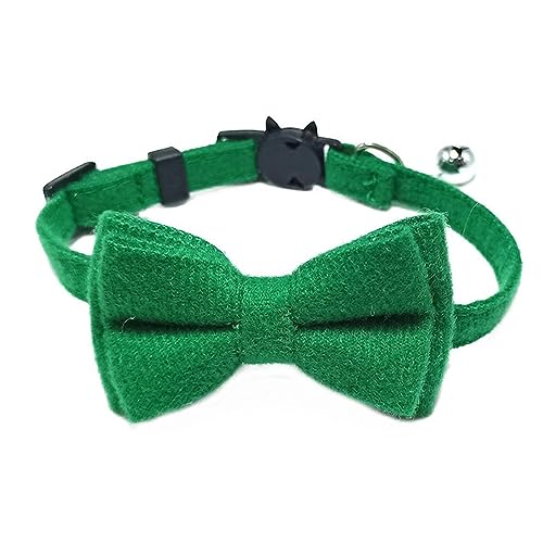 Hundehalsband, Katzenhalsband, Haustier-Breakaway-Katzenhalsband mit Fliege und Glöckchen, niedliches kariertes weihnachtliches rotes elastisches, verstellbares Hundehalsband mit Schärpe, kleine Glöck Hundehalsband, Katzenhalsband, Haustier-Breakaway-Katzenhalsband mit Fliege und Glöckchen, niedliches kariertes weihnachtliches rotes elastisches, verstellbares Hundehalsband mit Schärpe, kleine Glöck von MAYABI