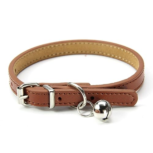Hundehalsband, Katzenhalsband, Katzenhalsband, Leder-Katzenhalsband mit Glöckchen, verstellbare weiche Kätzchen-Halskette, Welpen-Halsleine, Katzenzubehör, Heimtierbedarf ( Color : Bruin , Size : Smal Hundehalsband, Katzenhalsband, Katzenhalsband, Leder-Katzenhalsband mit Glöckchen, verstellbare weiche Kätzchen-Halskette, Welpen-Halsleine, Katzenzubehör, Heimtierbedarf ( Color : Bruin , Size : Smal von MAYABI