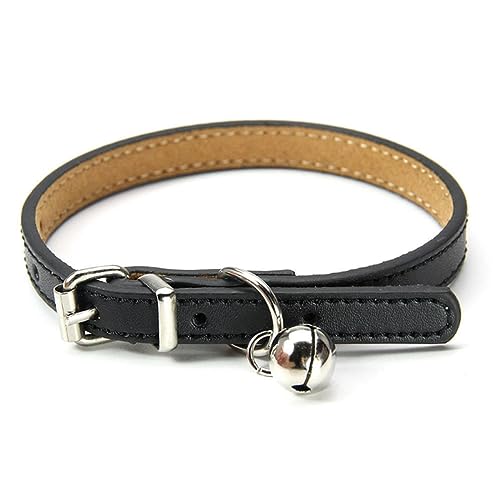 Hundehalsband, Katzenhalsband, Katzenhalsband, Leder-Katzenhalsband mit Glöckchen, verstellbare weiche Kätzchen-Halskette, Welpen-Halsleine, Katzenzubehör, Heimtierbedarf (Color : Black, Size : Medi Hundehalsband, Katzenhalsband, Katzenhalsband, Leder-Katzenhalsband mit Glöckchen, verstellbare weiche Kätzchen-Halskette, Welpen-Halsleine, Katzenzubehör, Heimtierbedarf (Color : Black, Size : Medi von MAYABI