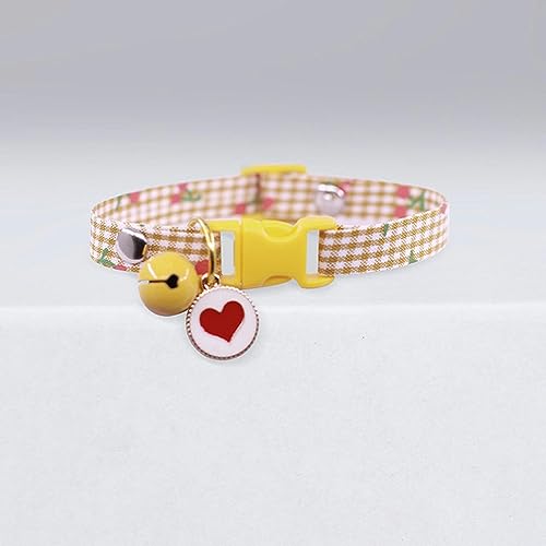 Hundehalsband, Katzenhalsband, Katzenhalsband, niedliche Glöckchen-Cartoon-Halskette, verstellbares Halsband, Avocado-Anhänger, kariertes Katzenhalsband, Katzenwelpe, Haustier, Katzenzubehör ( Color : Hundehalsband, Katzenhalsband, Katzenhalsband, niedliche Glöckchen-Cartoon-Halskette, verstellbares Halsband, Avocado-Anhänger, kariertes Katzenhalsband, Katzenwelpe, Haustier, Katzenzubehör ( Color : von MAYABI