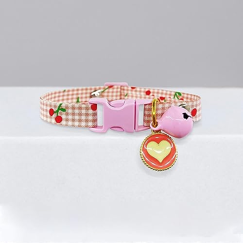Hundehalsband, Katzenhalsband, Katzenhalsband, niedliche Glöckchen-Cartoon-Halskette, verstellbares Halsband, Avocado-Anhänger, kariertes Katzenhalsband, Katzenwelpe, Haustier, Katzenzubehör ( Color : Hundehalsband, Katzenhalsband, Katzenhalsband, niedliche Glöckchen-Cartoon-Halskette, verstellbares Halsband, Avocado-Anhänger, kariertes Katzenhalsband, Katzenwelpe, Haustier, Katzenzubehör ( Color : von MAYABI