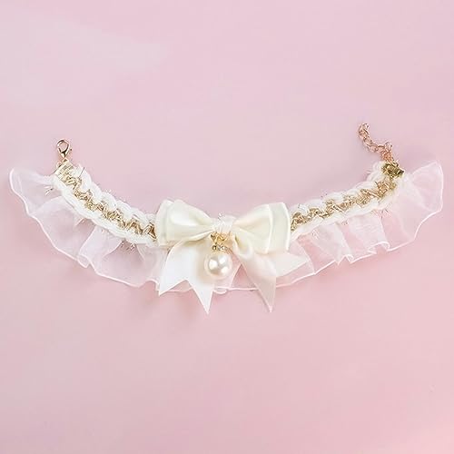 Hundehalsband, Katzenhalsband, Katzenhalsband, süße Spitze, Schleife, Haustier-Hundekatzenhalsband, verstellbare Katzenhalskette, Schmuck, süßer Hals, dekoratives Haustierzubehör, Heimtierbedarf ( Col Hundehalsband, Katzenhalsband, Katzenhalsband, süße Spitze, Schleife, Haustier-Hundekatzenhalsband, verstellbare Katzenhalskette, Schmuck, süßer Hals, dekoratives Haustierzubehör, Heimtierbedarf ( Col von MAYABI