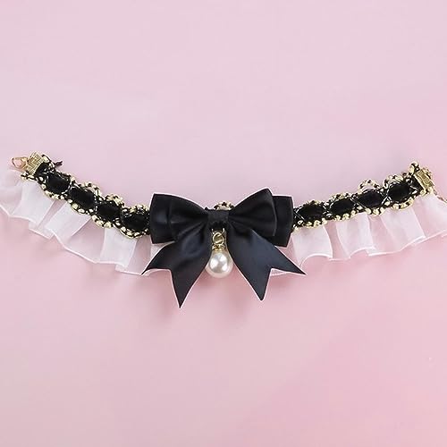 Hundehalsband, Katzenhalsband, Katzenhalsband, süße Spitze, Schleife, Haustier-Hundekatzenhalsband, verstellbare Katzenhalskette, Schmuck, süßer Hals, dekoratives Haustierzubehör, Heimtierbedarf ( Col Hundehalsband, Katzenhalsband, Katzenhalsband, süße Spitze, Schleife, Haustier-Hundekatzenhalsband, verstellbare Katzenhalskette, Schmuck, süßer Hals, dekoratives Haustierzubehör, Heimtierbedarf ( Col von MAYABI