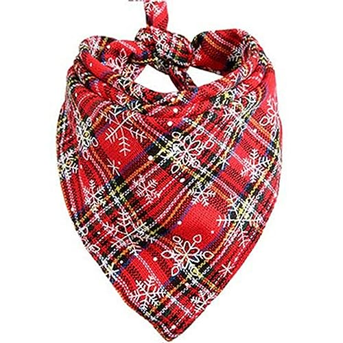 Hundehalsband, Katzenhalsband, Weihnachts-Hunde- und Katzenschal mit Schneeaufdruck, Baumwolle, kariertes Fliege-Halsband, Hundetaschentuch, großer Haustierschal, großes Hundezubehör ( Color : B , Siz Hundehalsband, Katzenhalsband, Weihnachts-Hunde- und Katzenschal mit Schneeaufdruck, Baumwolle, kariertes Fliege-Halsband, Hundetaschentuch, großer Haustierschal, großes Hundezubehör ( Color : B , Siz von MAYABI