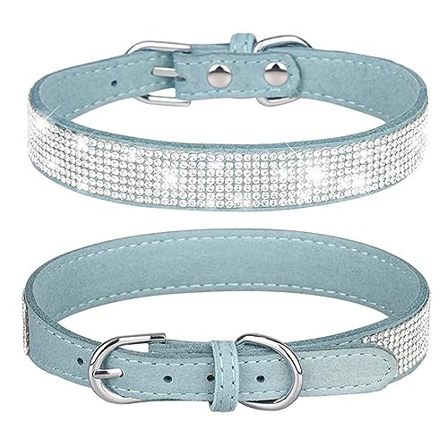Hundehalsband, Katzenhalsband, XS/S/M/L-Faser-Kristallhalsband for Welpen und Katzen, Blitz-Strass-Hundehalsband, Zinklegierungsschnalle, Hundehalsband, Heimtierbedarf ( Color : Light blue , Size : 42 Hundehalsband, Katzenhalsband, XS/S/M/L-Faser-Kristallhalsband for Welpen und Katzen, Blitz-Strass-Hundehalsband, Zinklegierungsschnalle, Hundehalsband, Heimtierbedarf ( Color : Light blue , Size : 42 von MAYABI