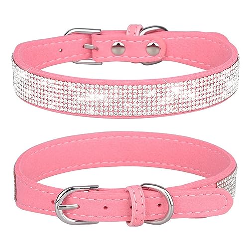 Hundehalsband, Katzenhalsband, XS/S/M/L-Faser-Kristallhalsband for Welpen und Katzen, Blitz-Strass-Hundehalsband, Zinklegierungsschnalle, Hundehalsband, Heimtierbedarf ( Color : Roze , Size : 51 2.5CM Hundehalsband, Katzenhalsband, XS/S/M/L-Faser-Kristallhalsband for Welpen und Katzen, Blitz-Strass-Hundehalsband, Zinklegierungsschnalle, Hundehalsband, Heimtierbedarf ( Color : Roze , Size : 51 2.5CM von MAYABI