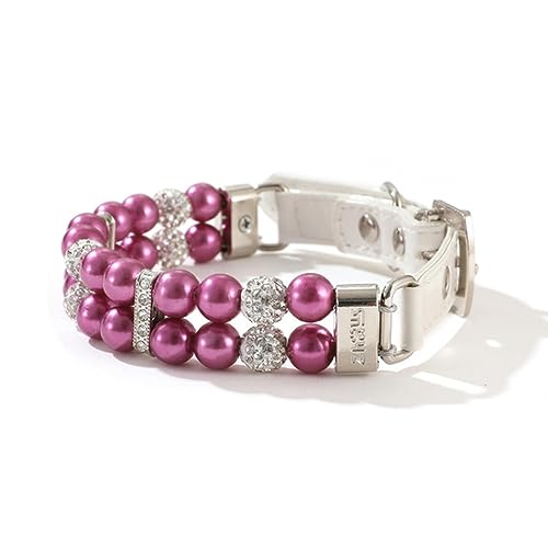 Hundehalsband, Katzenhalsband, verstellbares Hundehalsband, Perlenhalsband for Hunde, PU-Leder, Kunstperlen-Rhinestone. Wunderschönes Hundehalsband, dekorative Accessoires for Hunde und Katzen ( Color Hundehalsband, Katzenhalsband, verstellbares Hundehalsband, Perlenhalsband for Hunde, PU-Leder, Kunstperlen-Rhinestone. Wunderschönes Hundehalsband, dekorative Accessoires for Hunde und Katzen ( Color von MAYABI