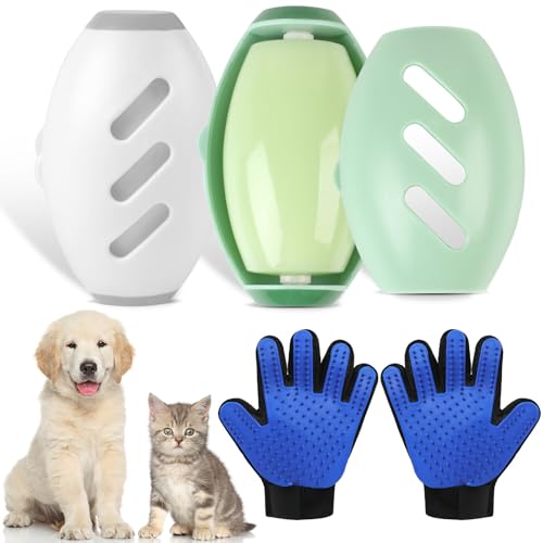 MAYHORY 2 x Tierhaarentferner, wiederverwendbar + 1 Paar Fellpflegehandschuh, sanft, einfach und schnell zu reinigen, Tierhaarentferner für Teppiche, Teppiche, Treppen, Bettwäsche und Sofa MAYHORY 2 x Tierhaarentferner, wiederverwendbar + 1 Paar Fellpflegehandschuh, sanft, einfach und schnell zu reinigen, Tierhaarentferner für Teppiche, Teppiche, Treppen, Bettwäsche und Sofa von MAYHORY