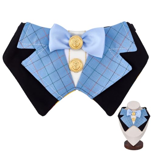 MAYJOYDIY Formeller Smoking Für Hunde Hochzeitsanzug Für Katzen Verstellbares Handgefertigtes Bandana Halsband Mit Blauer Fliege Für Für Haustiere Verkleidung Hochzeitskleidung Cosplay MAYJOYDIY Formeller Smoking Für Hunde Hochzeitsanzug Für Katzen Verstellbares Handgefertigtes Bandana Halsband Mit Blauer Fliege Für Für Haustiere Verkleidung Hochzeitskleidung Cosplay von MAYJOYDIY