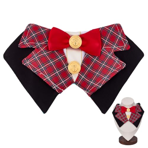 MAYJOYDIY Formeller Smoking Für Hunde Hochzeitsanzug Für Katzen Verstellbares Handgefertigtes Bandana Halsband Mit Roter Fliege Für Für Haustiere Verkleidung Hochzeitskleidung Cosplay MAYJOYDIY Formeller Smoking Für Hunde Hochzeitsanzug Für Katzen Verstellbares Handgefertigtes Bandana Halsband Mit Roter Fliege Für Für Haustiere Verkleidung Hochzeitskleidung Cosplay von MAYJOYDIY