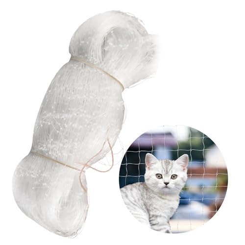 MAYOKIAAR 3x8m Drahtverstärkter Katzennetz für Balkon, Witterungsbeständig, UV-beständig, Haustierschutznetz,Balkonnetz für Katzen zur Sicherung von Balkon, Terrassen, Fenstern von MAYOKIAAR