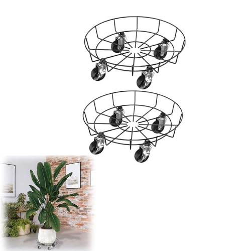 MAYTIIMO 33 cm Blumenroller Rollbrett Pflanzen mit Lenkrollen, 2 Stück Pflanzenroller Rund, Garten Pflanzenständer Dekorativ Topfpflanzenwagen aus Schmiedeeisen für Außenbereich&Innenbereich Typ C MAYTIIMO 33 cm Blumenroller Rollbrett Pflanzen mit Lenkrollen, 2 Stück Pflanzenroller Rund, Garten Pflanzenständer Dekorativ Topfpflanzenwagen aus Schmiedeeisen für Außenbereich&Innenbereich Typ C von MAYTIIMO