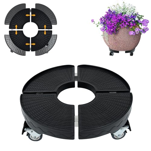 MAYTIIMO Pflanzenroller Rund Ø 39-52cm Tragkraft 300kg Blumenroller mit 360 ° Drehbare Rädern Untersetzer Blumentopf für Große Pflanzgefäße Rollbrett Pflanzen für Innen und Außenbereich MAYTIIMO Pflanzenroller Rund Ø 39-52cm Tragkraft 300kg Blumenroller mit 360 ° Drehbare Rädern Untersetzer Blumentopf für Große Pflanzgefäße Rollbrett Pflanzen für Innen und Außenbereich von MAYTIIMO